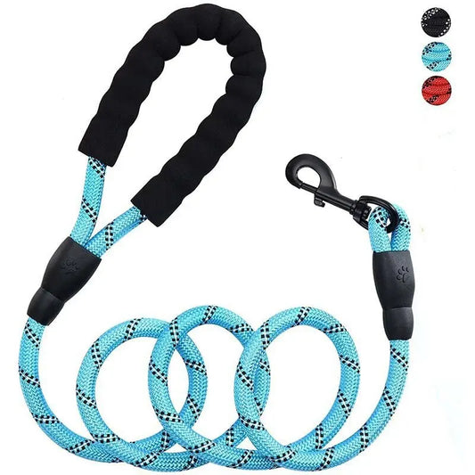 Pet Reflective Nylon Round Leash, Explosion-Proof. - Amazing Pup Goodies