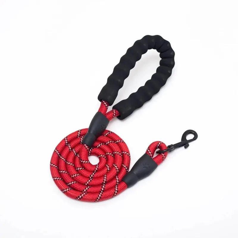 Pet Reflective Nylon Round Leash, Explosion-Proof. - Amazing Pup Goodies