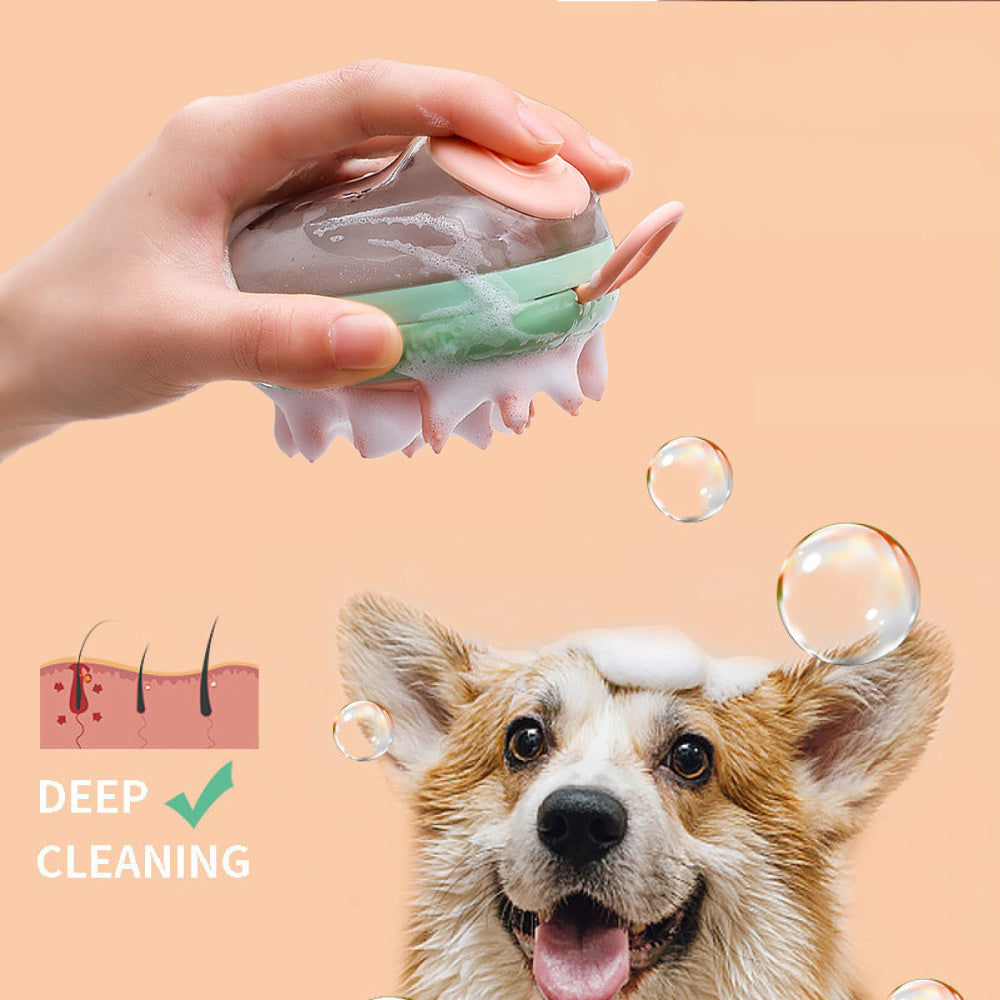 Bathing Brush Massage Soap Dispenser - Amazing Pup Goodies